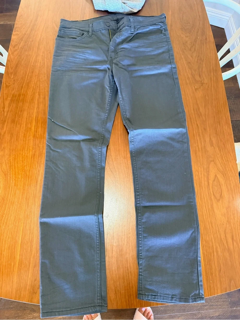 Men's straight-Leg Jeans in Dark Gray size 36
